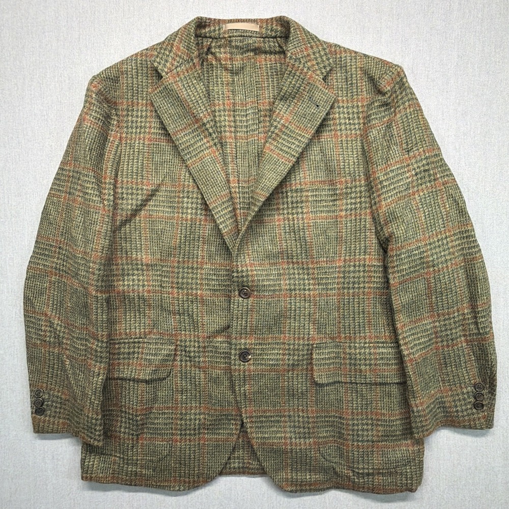 Proper Cloth Sport Coat Mens 44 Short Shetland Wool Tweed Brown Blazer